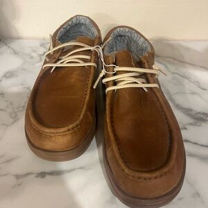 Hey Dude Wally Grip Craft Leather, Men's Size 10, Gently Worn, Retail ~$90